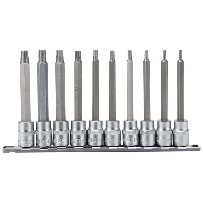 Draper TX-STAR Plus Socket Bit Set, 3/8" Sq. Dr., 100mm (10 Piece)