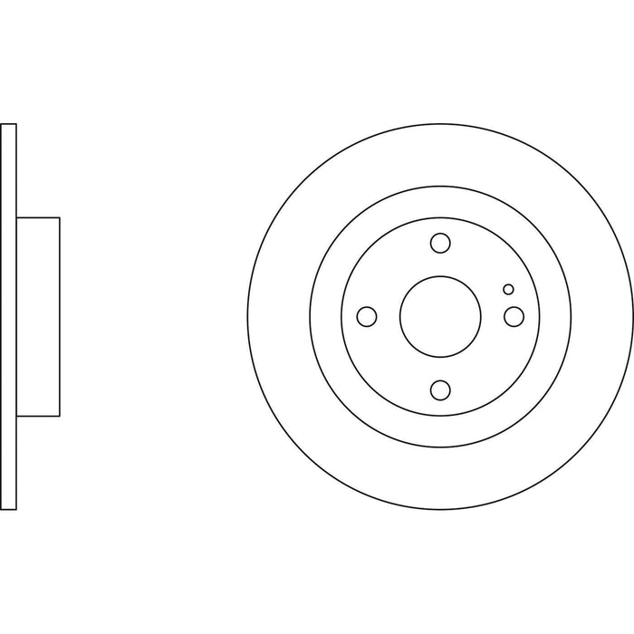 Apec Brake Disc Rear Fits Mazda 323 Familia