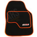 4 x Carpet Floor Mats with Orange Trim fits Ford Focus Mondeo Fiesta KA C-Max UKB4C  - Dynamic Drive