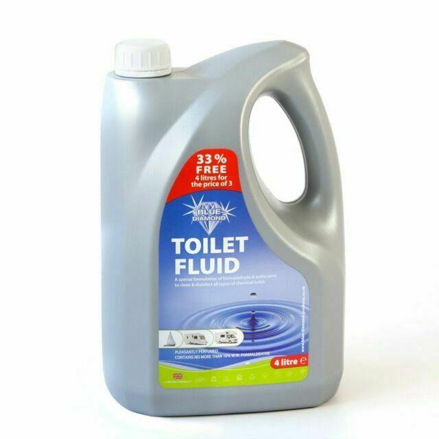 Blue Diamond 4L Toilet Fluid Chemical Concentrated Caravan, Motorhome, Boat