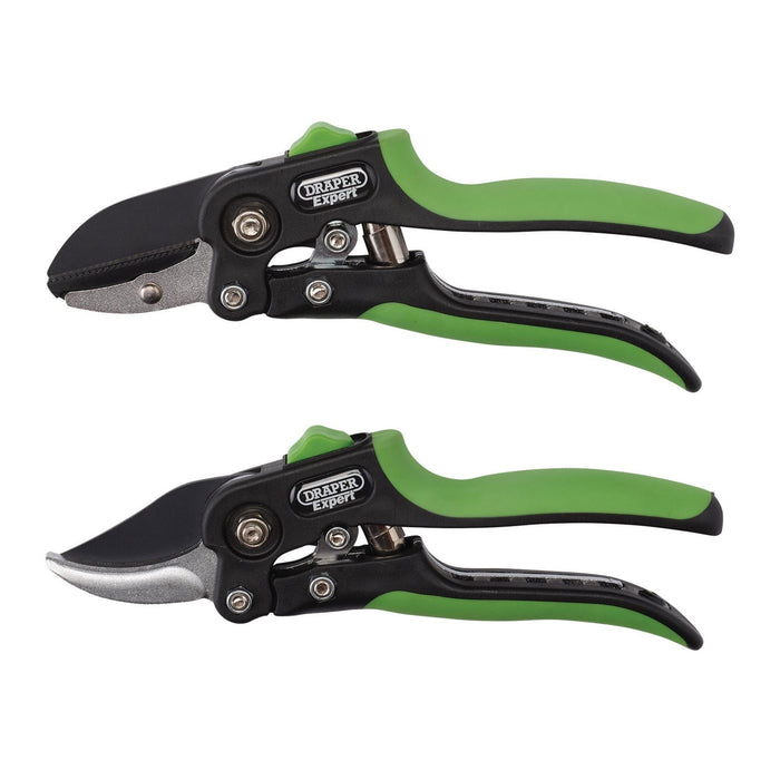 Draper Anvil and Bypass Secateurs Set, 200mm (2 Piece) 08986 Draper  - Dynamic Drive