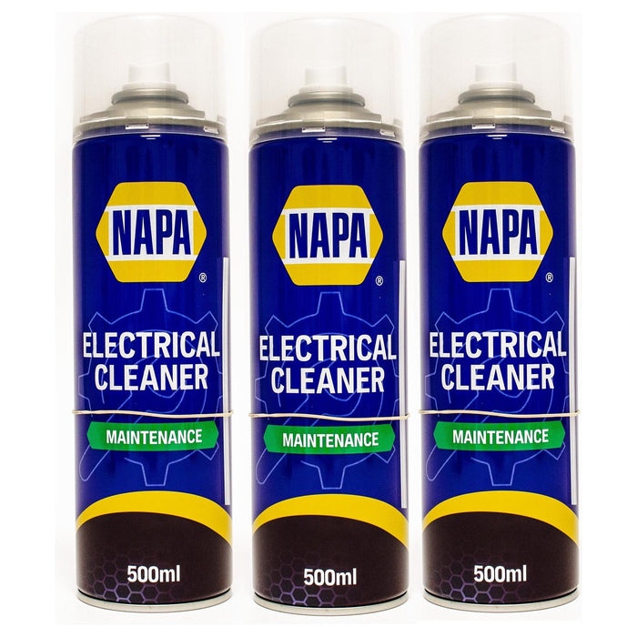 3x NAPA Electrical Contact Cleaner Switch Circuit Dirt Spray Cleaner 500ml