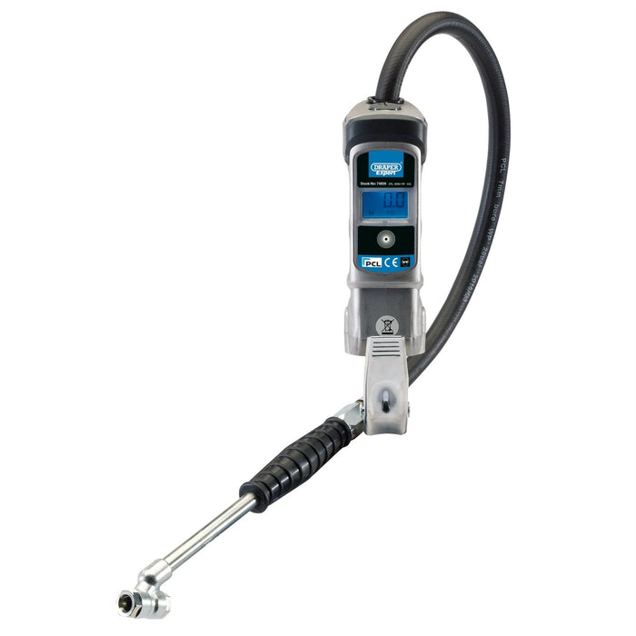 Draper Digital Gauge Air Line Inflator with Twin Connectors 74839