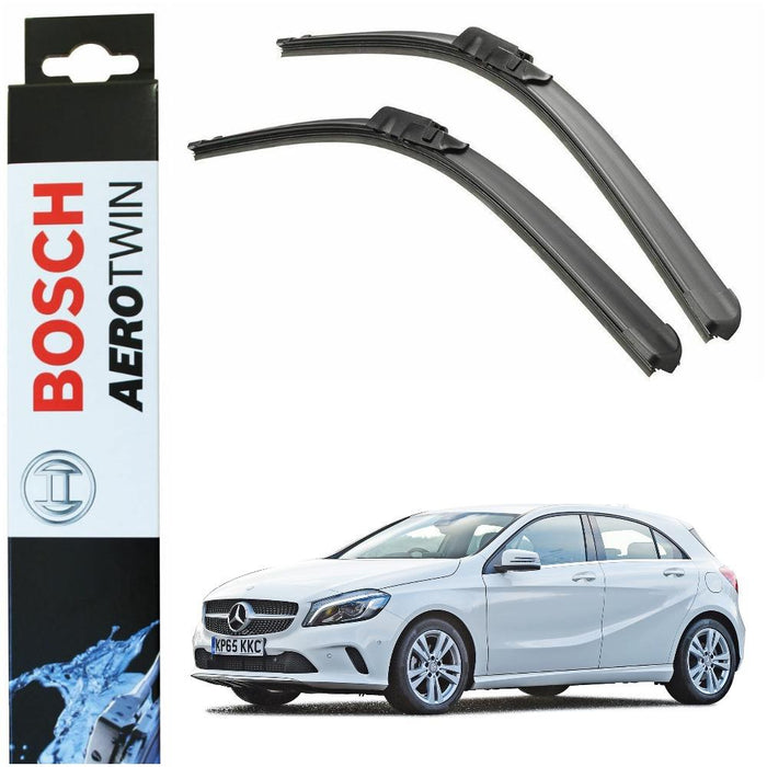 Bosch Aerotwin Front Wiper Blades Set fits Mercedes A-Class 07.15> A205S