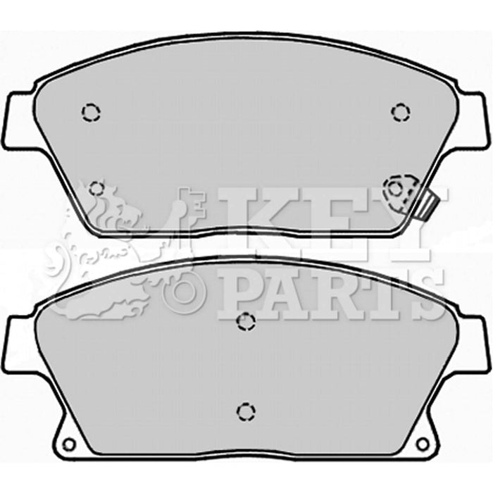 Genuine Key Parts KBP2228 Front Brake Pads - Includes Wear Indicators (Mando)