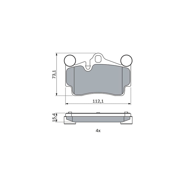 Genuine Bosch Brake Pad Set Bp450 fits Audi Q7 Quattro TDi - 3.0 - 11-15 0986424