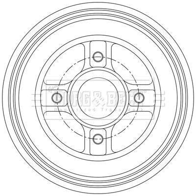 Genuine Borg & Beck Brake Drum fits Clio IV 1112 BBR7281 Borg & Beck  - Dynamic Drive