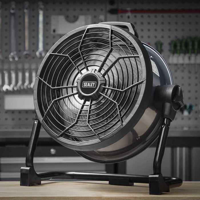 Sealey 2-in-1 Cordless/Corded High Velocity Drum Fan 16" 230V/20V SV20 Series Sealey  - Dynamic Drive