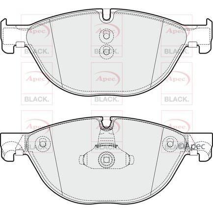 APEC Black Brake Pads (Front) (R90) PAD1739B fits BMW 5 Series 6 Series 5 Series Apec Black  - Dynamic Drive