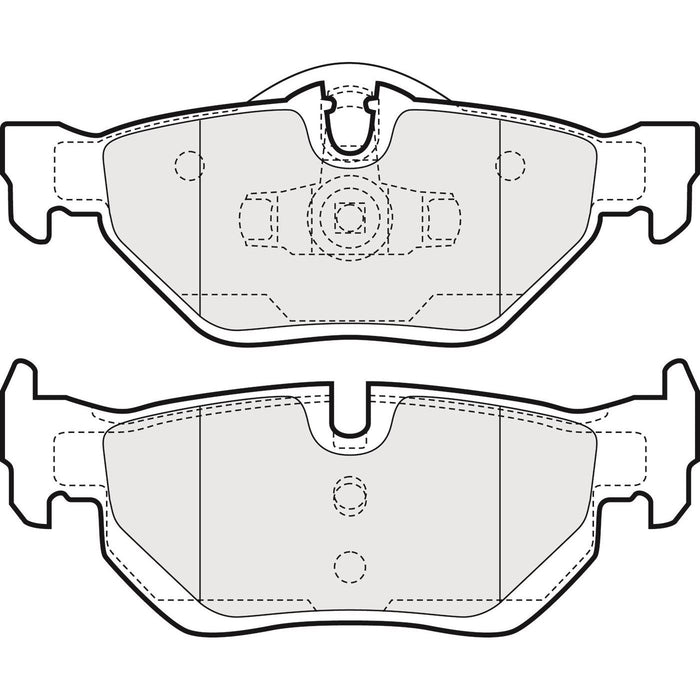 Genuine APEC Rear Brake Discs & Pads Set Vented for BMW 1 Series