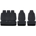 Black Waterproof Full Set Front & Rear Car Seat Covers for Seat Mii Mii 12-On UKB4C  - Dynamic Drive