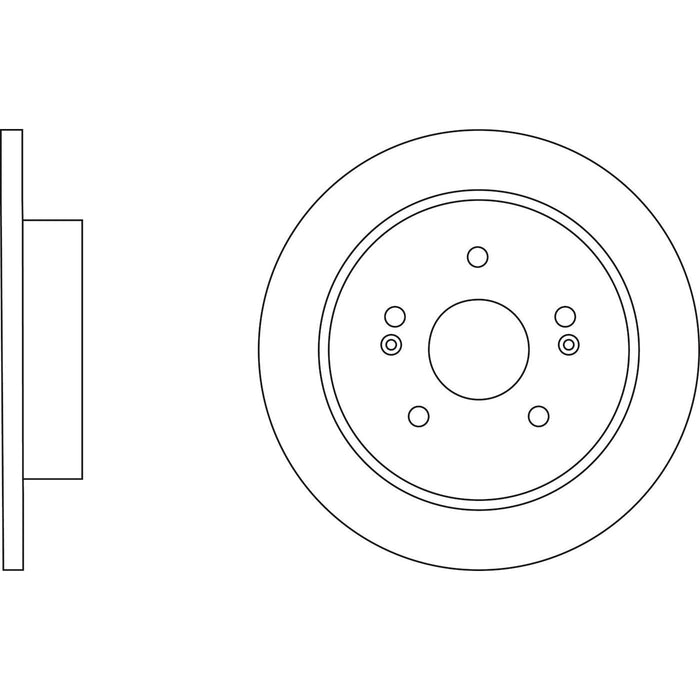 Genuine APEC Rear Brake Discs & Pads Set Solid for Ssangyong Korando