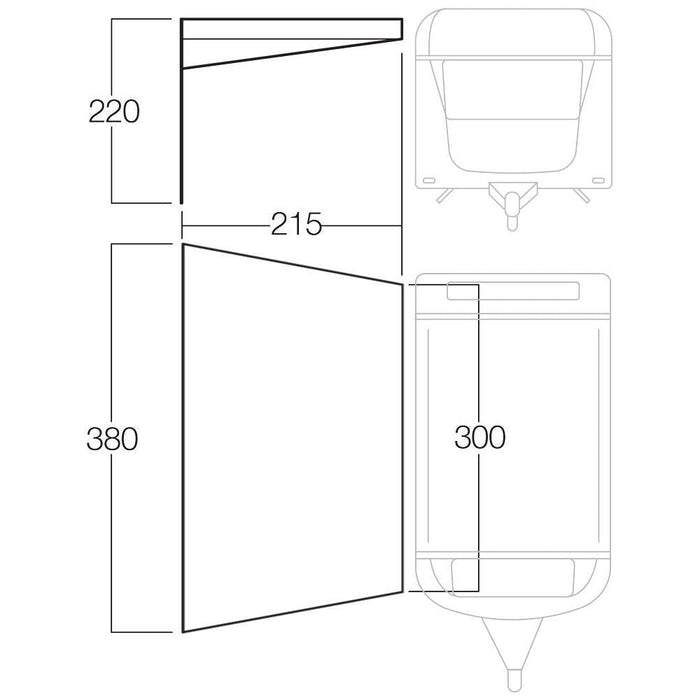 Vango 3m Sun Canopy Awning with Fibreglass Poles for Campers, Motorhomes Caravan Vango  - Dynamic Drive