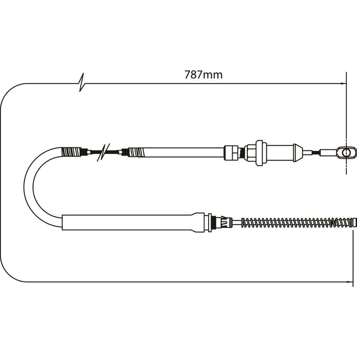 Apec Brake Cable Rear Fits Land Rover Discovery