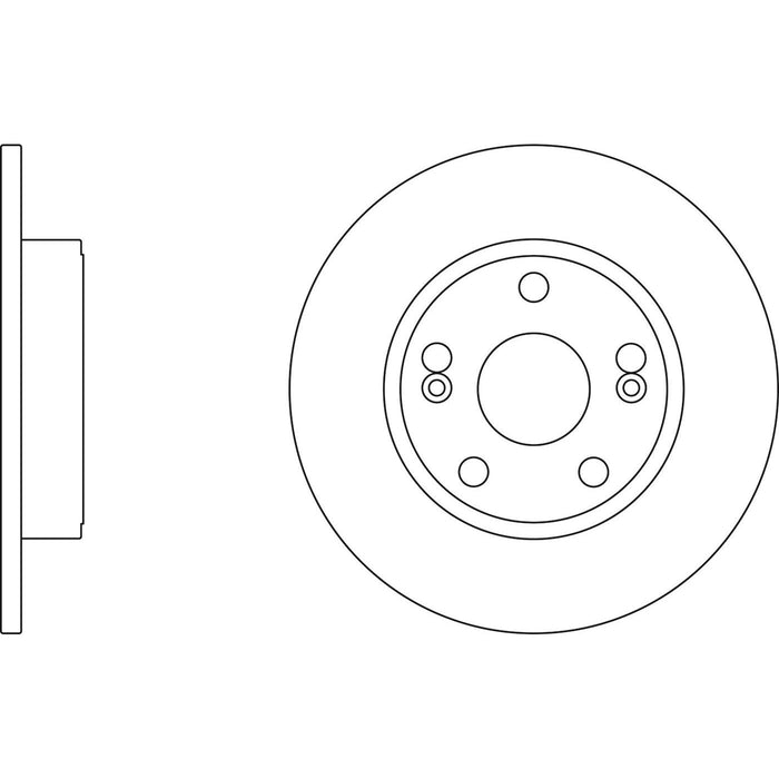 Genuine APEC Rear Brake Discs & Pads Set Solid for Renault Safrane