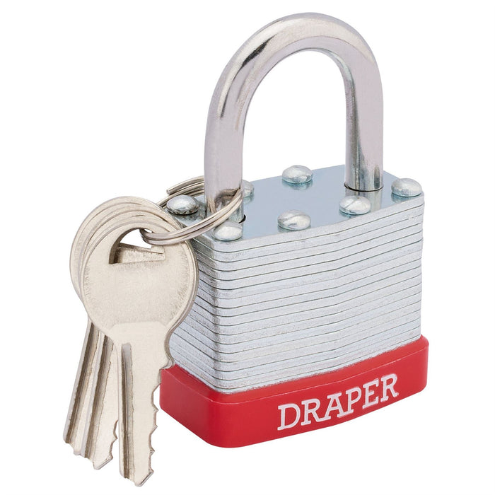 Draper Laminated Steel Padlock, 40 x 26mm 68767 Draper  - Dynamic Drive