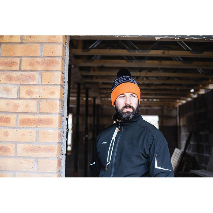 Scruffs Trade Bobble Hat Black/Orange