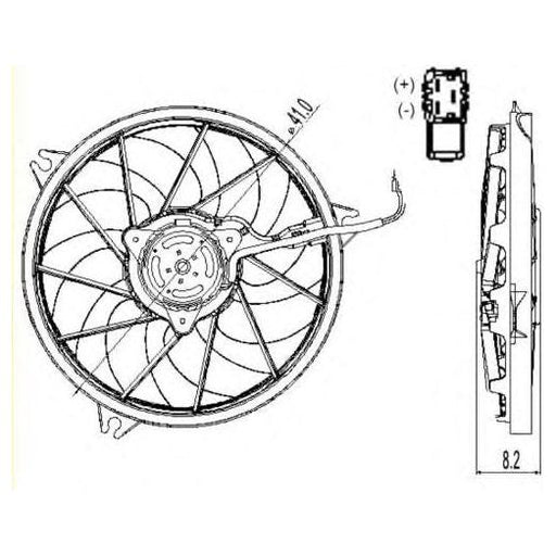 NRF RADIATOR FAN fits 125487 NRF  - Dynamic Drive