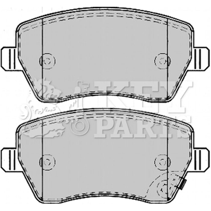 Genuine Key Parts KBP2166 Front Brake Pads-Includes Wear Indicators (TRW) Key Parts  - Dynamic Drive