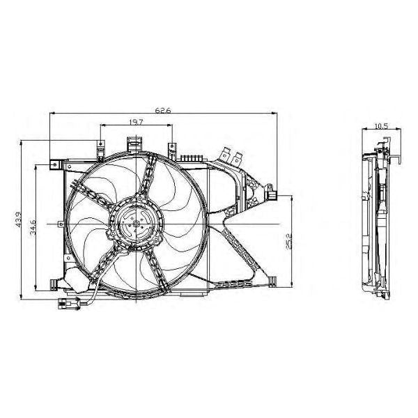 NRF Radiator Fan 47012 NRF  - Dynamic Drive