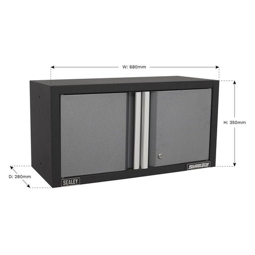 Sealey Modular Wall Cabinet 2 Door 680mm APMS65 Sealey  - Dynamic Drive