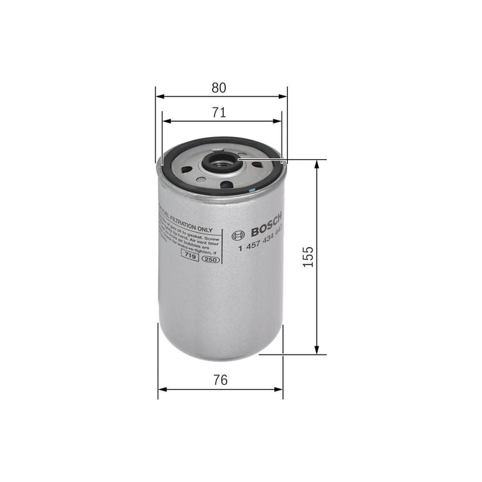 Bosch Cv Fuel Filter N4447 (Hgv) fits MAN L2000 10.223 - 6.9 4x2 - 93-02 1457434