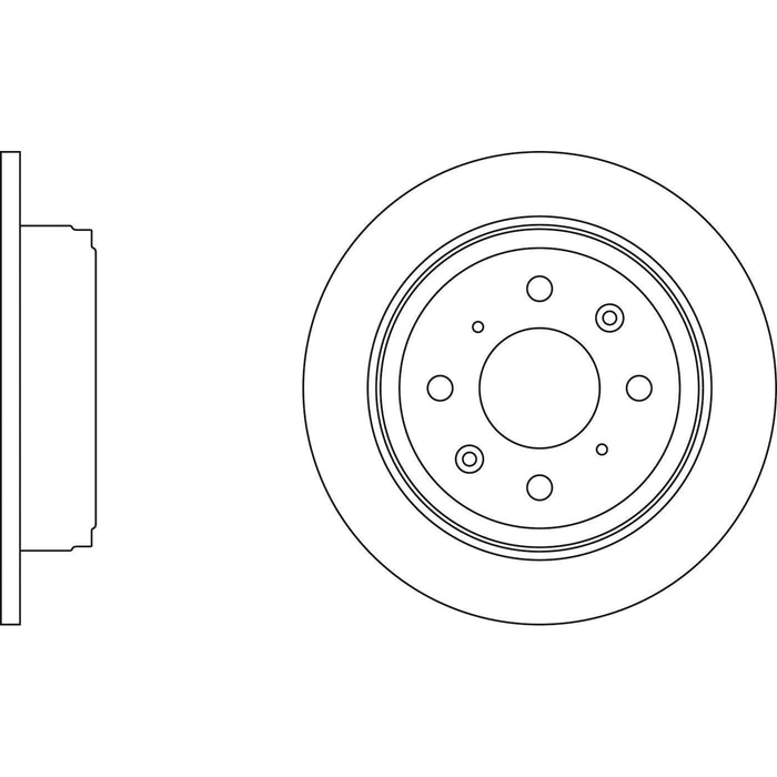 Apec Brake Disc Rear Fits Honda Accord Civic Concerto Prelude Rover 200 Series 2