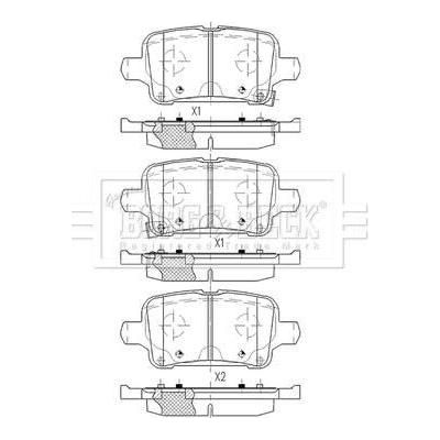 Genuine Borg & Beck Rear Brake Pads fits GM Astra VIIIK 0615 BBP2579 Borg & Beck  - Dynamic Drive