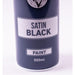 4 X Autotek Satin Black Paint Spray Aerosol 500Ml High Coverage Satin Black Autotek  - Dynamic Drive