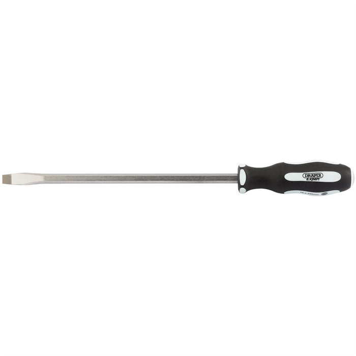 Draper 'Pound Thru' Plain Slot Soft Grip Screwdriver, 10 x 250mm 35186 Draper  - Dynamic Drive