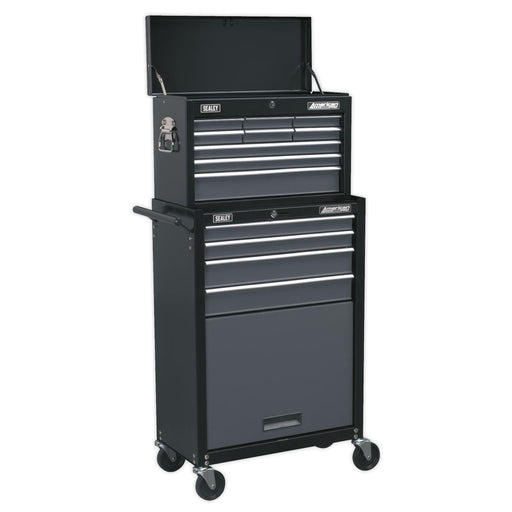 Sealey Topchest & Rollcab Combination 13 Drawer with Ball-Bearing Slides Black/G Sealey  - Dynamic Drive