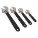 Sealey Adjustable Wrench Set 4pc Ni-Fe Finish AK9935 Sealey  - Dynamic Drive