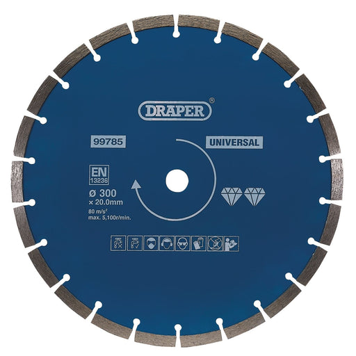 Draper Segmented Diamond Blade, 300mm 99785 Draper  - Dynamic Drive