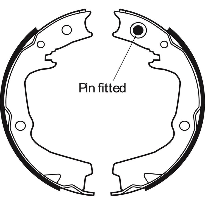 Apec Brake Shoe H/R Fits Subaru Legacy