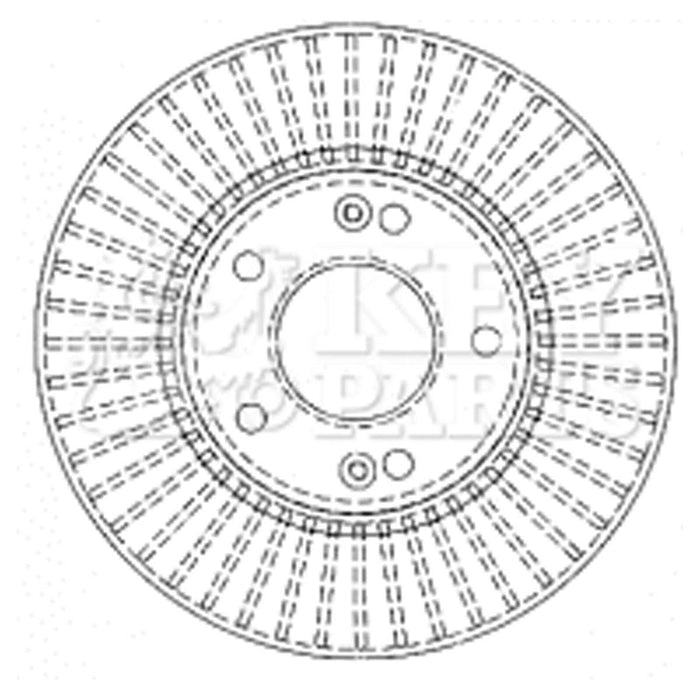 Genuine Key Parts KBD4495 Brake Disc Pair (Front) Key Parts  - Dynamic Drive
