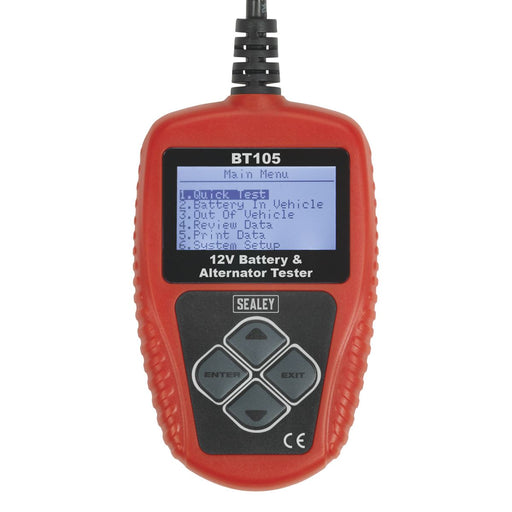 Sealey Digital Battery & Alternator Tester 12V BT105 Sealey  - Dynamic Drive