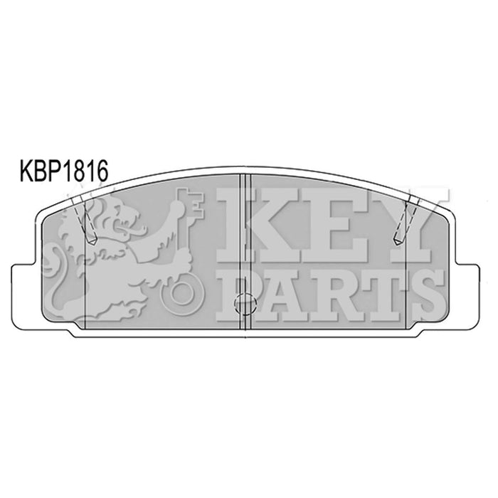 Genuine Key Parts KBP1816 Rear Brake Pads (Akebono)