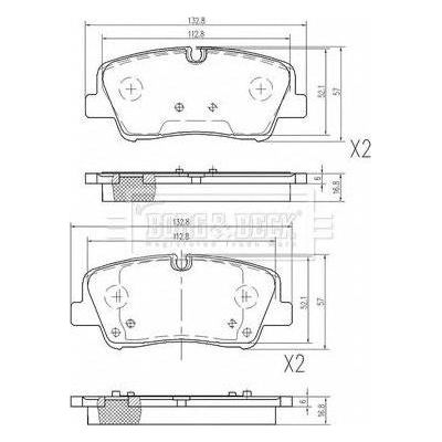 Genuine Borg & Beck Rear Brake Pads fits H350 2.5 CRDI 0415 BBP2652 Borg & Beck  - Dynamic Drive