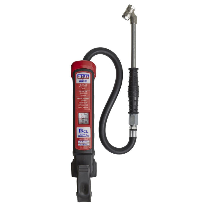 Sealey Anodised Tyre Inflator with Twin Push-On Connector SA37/93B Sealey  - Dynamic Drive