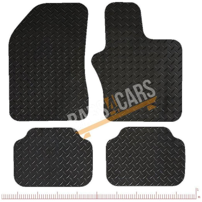 Blue Trim TailoBlue Rubber Car Mats for Chrysler Jeep Renegade 15 Set of 4 With 4 Clips UKB4C  - Dynamic Drive