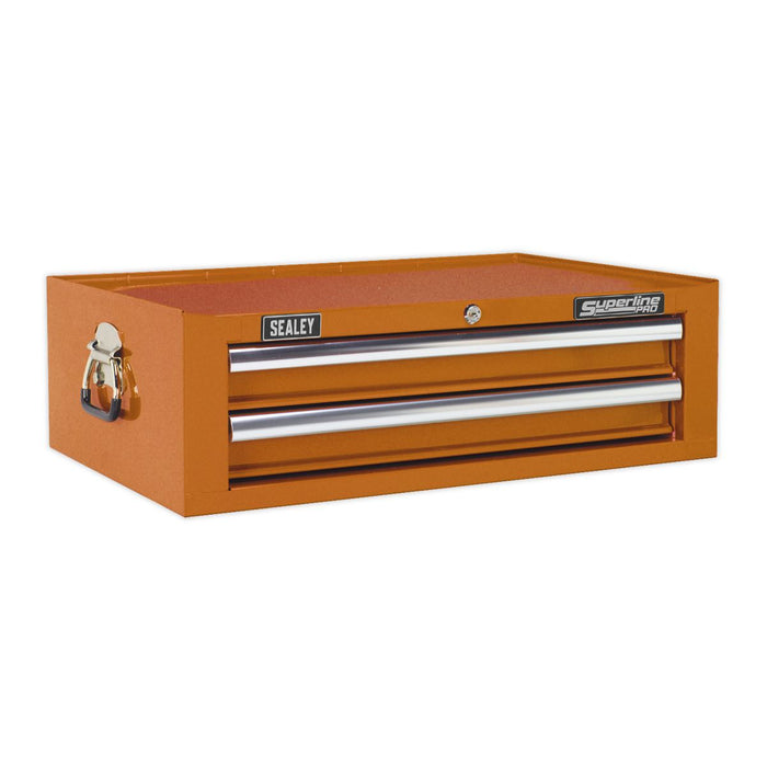 Sealey Mid-Box 2 Drawer with Ball-Bearing Slides Orange AP26029TO