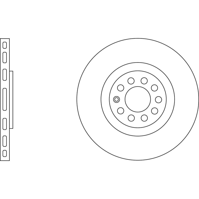 Apec Brake Disc Front Fits Audi S3 Tt Seat Ibiza Leon Toledo Skoda Octavia VW Be