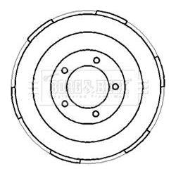 Genuine Borg & Beck Brake Drum fits Ford Transit FWD 2000 BBR7185 Borg & Beck  - Dynamic Drive