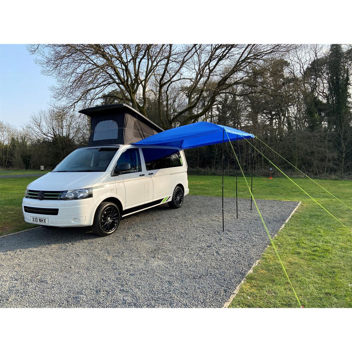 Campervan Awning Sun Canopy Sunshade Motorhome for 4 or 6mm Rail Blue T4 T5 T6 Maypole  - Dynamic Drive