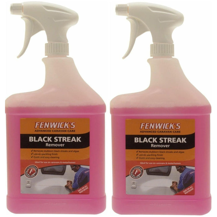 2x H245 Fenwicks Black Streak Remover 1 Litre Caravan Motorhome Cleaner Fenwicks  - Dynamic Drive