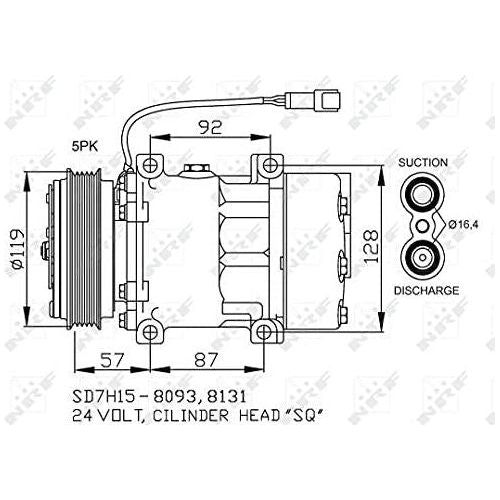 Nrf Radiators Compressor Renault Truck 32731 NRF  - Dynamic Drive