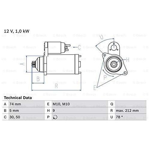 Bosch Reman Starter Motor 1870 0986018701 Bosch  - Dynamic Drive