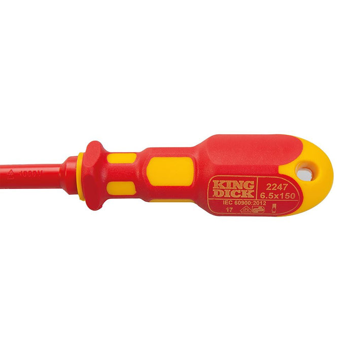 King Dick VDE Slotted Screwdriver 6.5 x 150mm King Dick  - Dynamic Drive