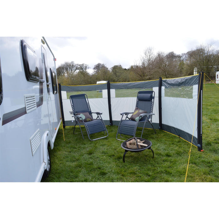 Maypole 3 Panel Inflatable Air Windbreak Blow-Up Camping Caravan With Free Pump