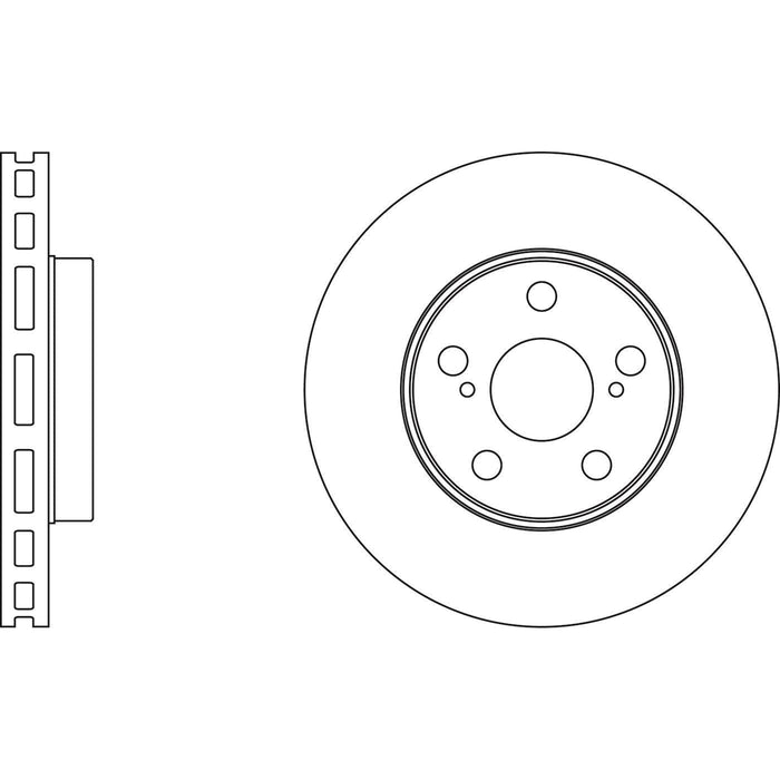 Apec Brake Disc Front Fits Toyota Carina Celica